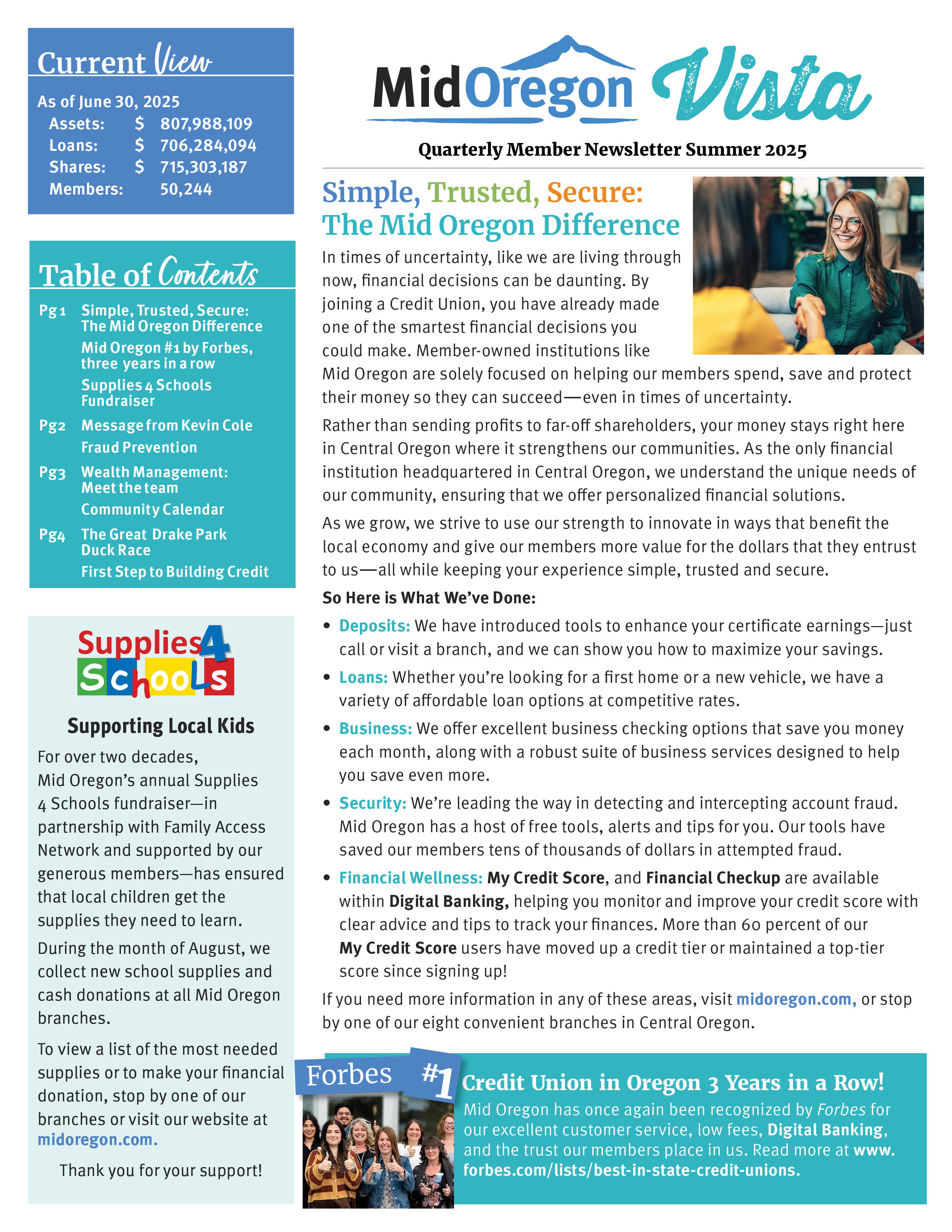 Summer 2025 Vista Newsletter